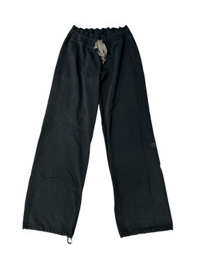 Lululemon Wide Leg Sweatpants Drawstring Waist Lounge Athletic Black Size12